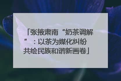 张掖肃南“奶茶调解”：以茶为媒化纠纷 共绘民族和谐新画卷