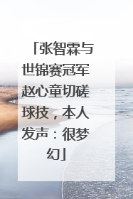 张智霖与世锦赛冠军赵心童切磋球技，本人发声：很梦幻