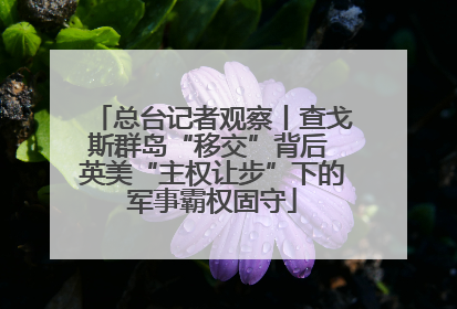 总台记者观察丨查戈斯群岛“移交”背后 英美“主权让步”下的军事霸权固守