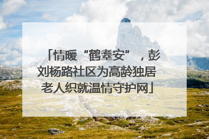情暖“鹤耋安”，彭刘杨路社区为高龄独居老人织就温情守护网