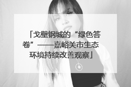 戈壁钢城的“绿色答卷”——嘉峪关市生态环境持续改善观察