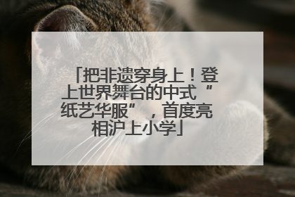 把非遗穿身上！登上世界舞台的中式“纸艺华服”，首度亮相沪上小学
