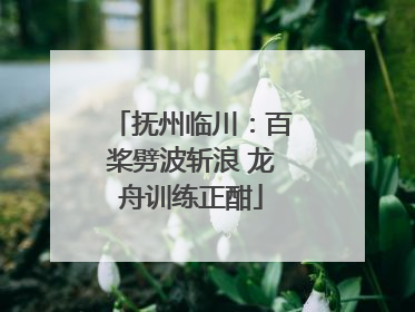 抚州临川：百桨劈波斩浪 龙舟训练正酣