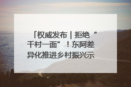 权威发布｜拒绝“千村一面”！东阿差异化推进乡村振兴示范片区建设
