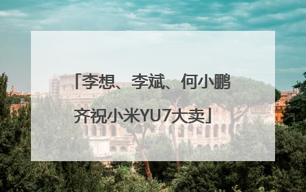 李想、李斌、何小鹏齐祝小米YU7大卖