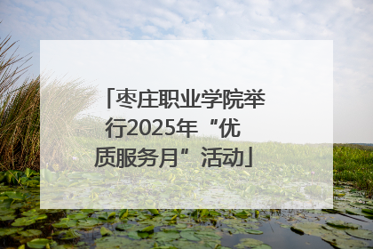 枣庄职业学院举行2025年“优质服务月”活动