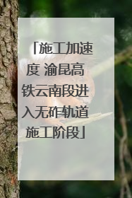 施工加速度 渝昆高铁云南段进入无砟轨道施工阶段
