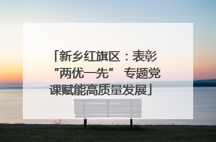 新乡红旗区：表彰 “两优一先” 专题党课赋能高质量发展