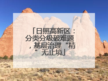 日照高新区：分类分级破难题，基层治理“精”无止境
