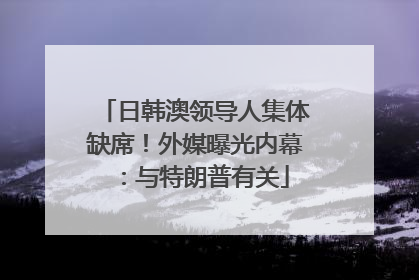 日韩澳领导人集体缺席！外媒曝光内幕：与特朗普有关