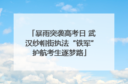 暴雨突袭高考日 武汉纱帽街执法“铁军”护航考生逐梦路