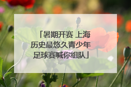 暑期开赛 上海历史最悠久青少年足球赛喊你组队