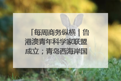 每周商务纵横｜鲁港澳青年科学家联盟成立；青岛西海岸国际能源自贸港启用