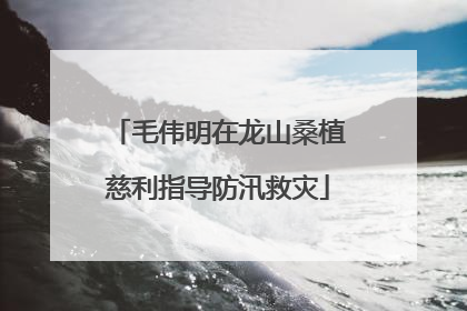 毛伟明在龙山桑植慈利指导防汛救灾