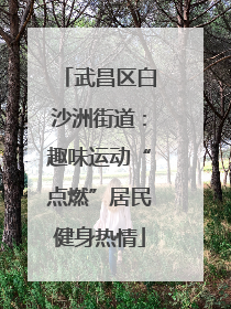武昌区白沙洲街道：趣味运动“点燃”居民健身热情