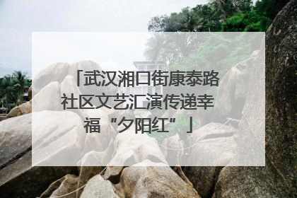 武汉湘口街康泰路社区文艺汇演传递幸福“夕阳红”