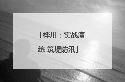 桦川：实战演练 筑堤防汛