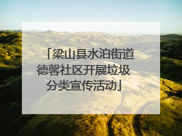 梁山县水泊街道德馨社区开展垃圾分类宣传活动