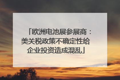 欧洲电池展参展商：美关税政策不确定性给企业投资造成混乱