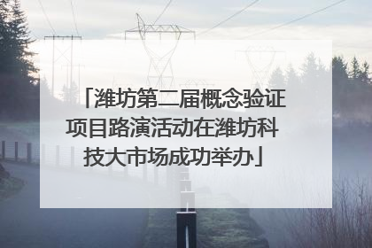 潍坊第二届概念验证项目路演活动在潍坊科技大市场成功举办