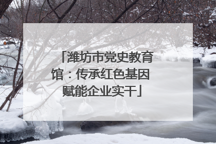 潍坊市党史教育馆：传承红色基因 赋能企业实干