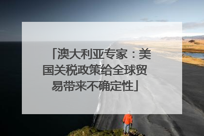 澳大利亚专家：美国关税政策给全球贸易带来不确定性