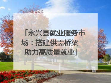 永兴县就业服务市场：搭建供需桥梁 助力高质量就业