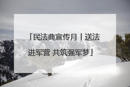 民法典宣传月丨送法进军营 共筑强军梦