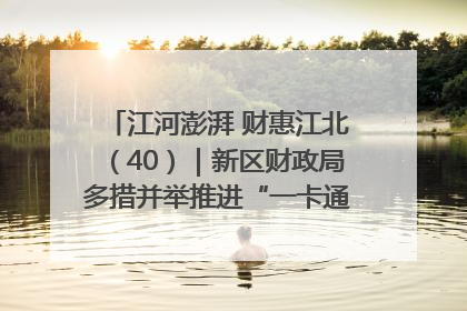 江河澎湃 财惠江北（40）｜新区财政局多措并举推进“一卡通”管理 保障惠民惠农补贴精准高效发放