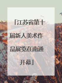 江苏省第十届新人美术作品展览在南通开幕
