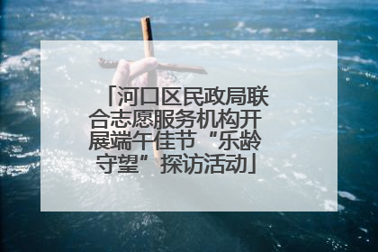 河口区民政局联合志愿服务机构开展端午佳节“乐龄守望”探访活动