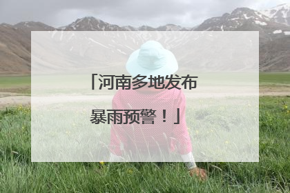 河南多地发布暴雨预警！