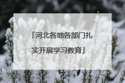 河北各地各部门扎实开展学习教育
