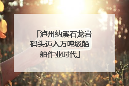 泸州纳溪石龙岩码头迈入万吨级船舶作业时代