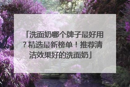洗面奶哪个牌子最好用？精选最新榜单！推荐清洁效果好的洗面奶
