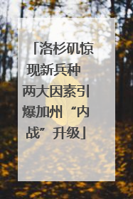 洛杉矶惊现新兵种 两大因素引爆加州“内战”升级