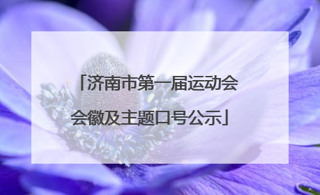 济南市第一届运动会会徽及主题口号公示