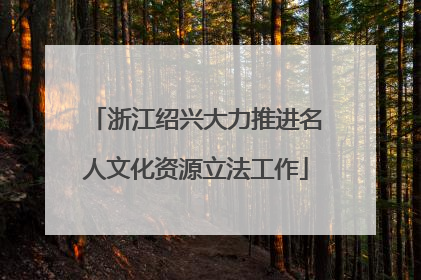 浙江绍兴大力推进名人文化资源立法工作
