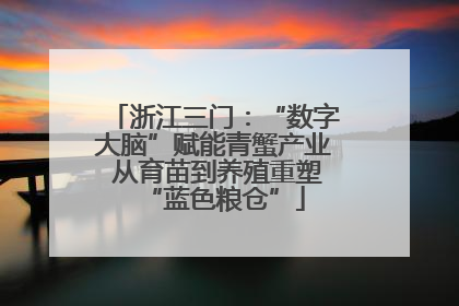 浙江三门：“数字大脑”赋能青蟹产业 从育苗到养殖重塑“蓝色粮仓”