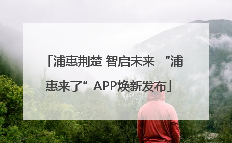 浦惠荆楚 智启未来 “浦惠来了”APP焕新发布