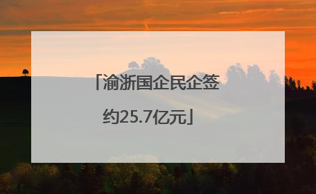 渝浙国企民企签约25.7亿元