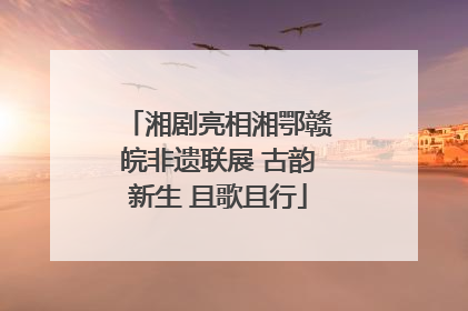 湘剧亮相湘鄂赣皖非遗联展 古韵新生 且歌且行