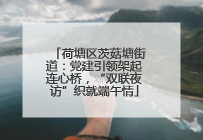 荷塘区茨菇塘街道：党建引领架起连心桥，“双联夜访”织就端午情