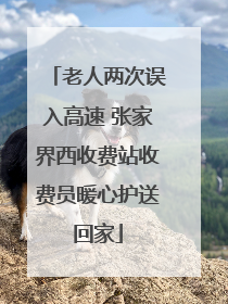 老人两次误入高速 张家界西收费站收费员暖心护送回家