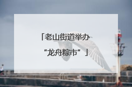 老山街道举办“龙舟粽市”