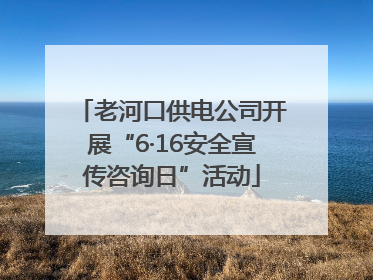 老河口供电公司开展“6·16安全宣传咨询日”活动