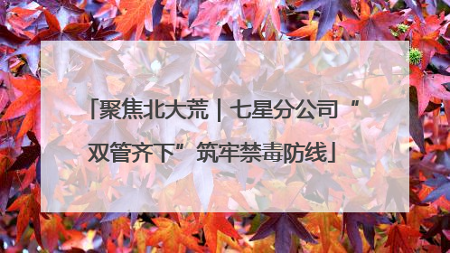 聚焦北大荒｜七星分公司“双管齐下”筑牢禁毒防线