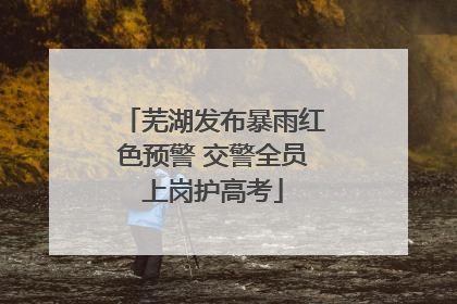 芜湖发布暴雨红色预警 交警全员上岗护高考