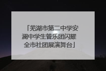 芜湖市第二中学安澜中学生管乐团闪耀全市社团展演舞台