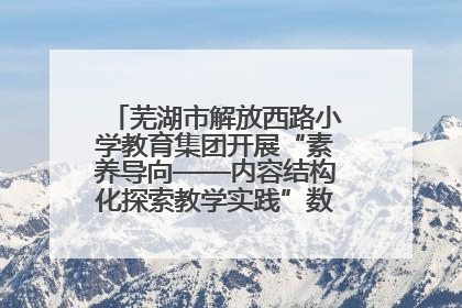芜湖市解放西路小学教育集团开展“素养导向——内容结构化探索教学实践”数学专题研讨活动